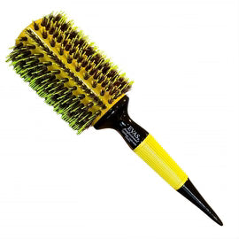 Brosse ronde céramique jaune 26 x 7,5 cm CMS-3006 Evas